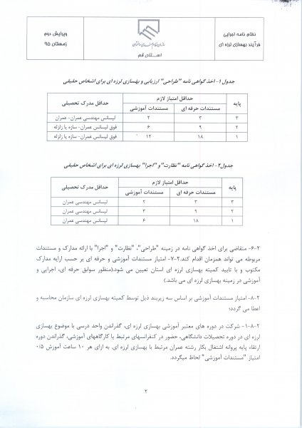 فراخوان ثبت نام دوره آموزشی تکمیلی بهسازی لرزه ای